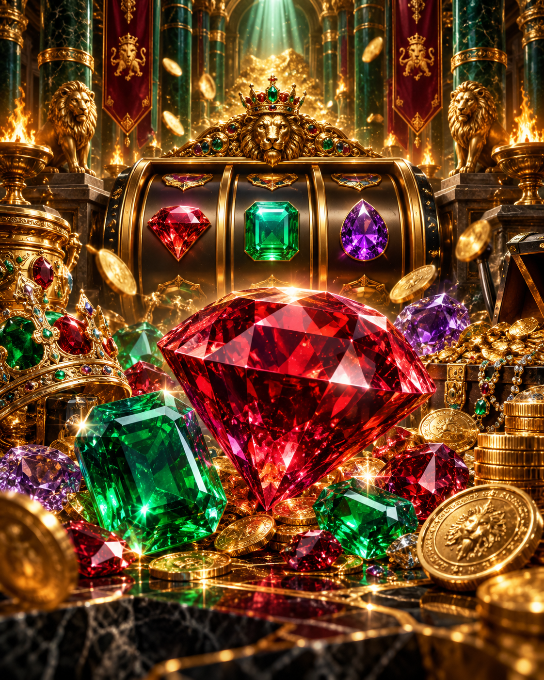 Gems treasure and jackpot themed slot games